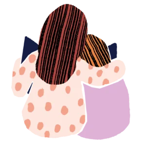 image of a woman with a child reading a book